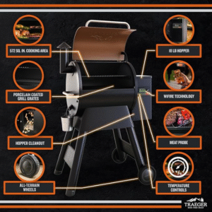 Traeger Grills Pro 575 Wood Pellet Grill & Smoker with Wifi, App-