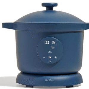 Our Place Dream Cooker | 6-quart Multicooker | 4 Versatile Modes | Pressure Cook, Slow Cook, Sear & Saute, Keep Warm | Hands-Free Steam Release | Tailored Control Panel | Blue Salt