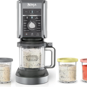 Ninja CREAMi Deluxe Ice Cream & Frozen Treat Maker, Includes (4) Family-Sized 24 oz. Tubs, for Ice Cream, Sorbet, Milkshakes, Frozen Yogurt, & More, 11-in-1, XL Capacity, Silver