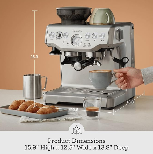 Breville Barista Express Espresso Machine BES870BSXL, Black Sesame - Image 2