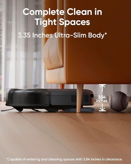 eufy Robot Vacuum Omni C20, Robot Vacuum and Mop Combo, All-in-One Station, Auto Mop Washing and Auto Drying for Hands-Free Cleaning, 7000 Pa Powerful Suction, Self Emptying, 3.35-Inch Design - Image 4