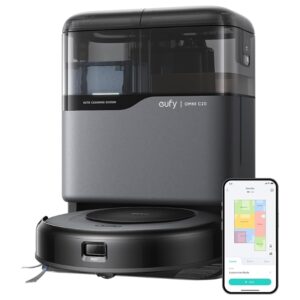eufy Robot Vacuum Omni C20, Robot Vacuum and Mop Combo, All-in-One Station, Auto Mop Washing and Auto Drying for Hands-Free Cleaning, 7000 Pa Powerful Suction, Self Emptying, 3.35-Inch Design